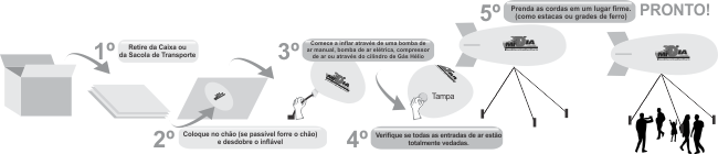 manual de instalacao zepelim inflavel